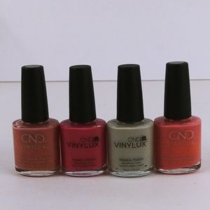 CND VINYLUX WEEKLY POLISH Set of 4 Bottles